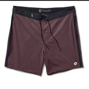 Vuori Peak Boardshort Men's Boardshorts Chestnut Dashed Lines